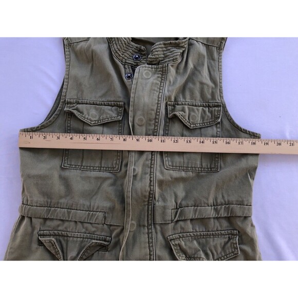 K Jordan Sleeveless Army Green Vest Size Medium - Picture 5 of 7